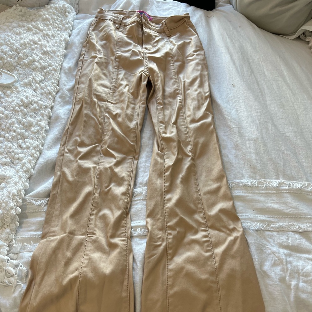 Edikted Flare Leather Pants